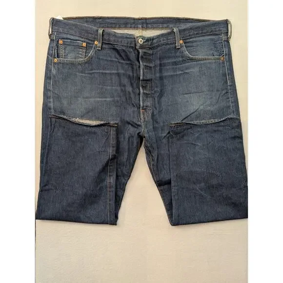 46x 30 Levi's 501 Big & Tall Shrink-to-Fit Soft Denim Blue Brand New - Picture 1 of 12